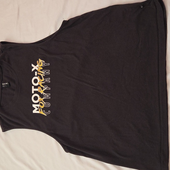 Fox Tops - Fox Racing Black With Logo Muscle Tee Size Large Womens